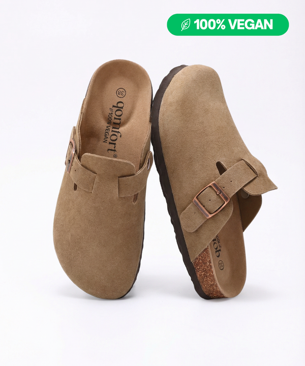 100% Vegan Suede Clogs by Qomfort